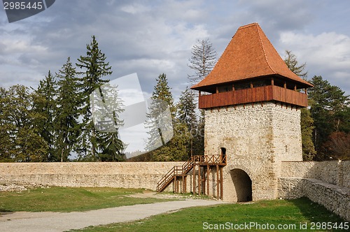 Image of Medieval fortress in Rasnov, Transylvania, Brasov, Romania