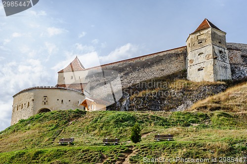 Image of Medieval fortress in Rasnov, Transylvania, Brasov, Romania