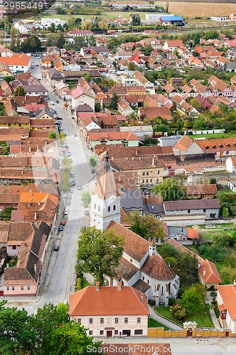 Image of View of Rasnov city from citadel, Romania