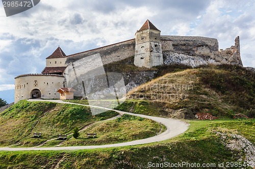 Image of Medieval fortress in Rasnov, Transylvania, Brasov, Romania