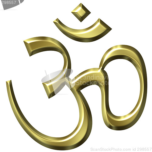 Image of 3D Golden Hinduism Symbol