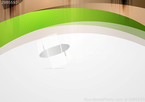 Image of Abstract vibrant tech waves background