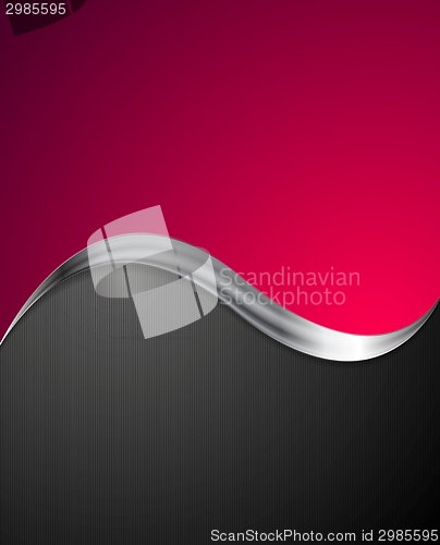 Image of Crimson abstract background with metal wave