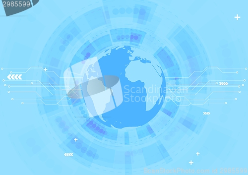 Image of Flat technology vector background