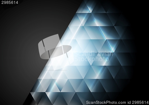Image of Blue shiny tech vector background