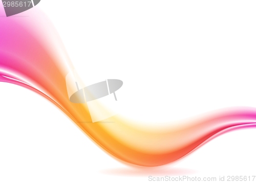 Image of Abstract pink and orange futuristic wave