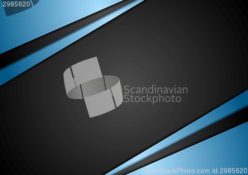 Image of Black and blue abstract vector design