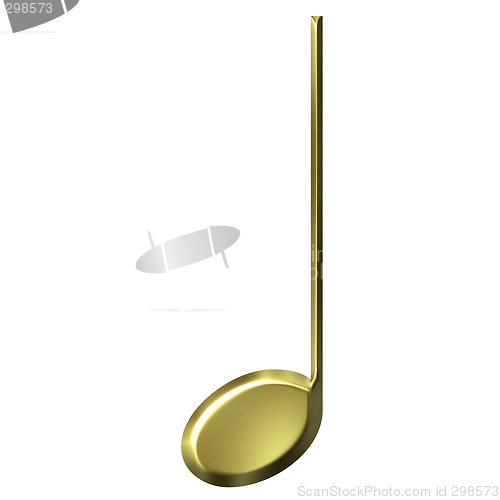 Image of 3D Golden Quarter Note