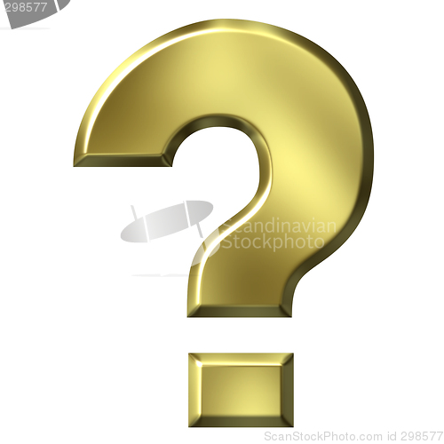 Image of 3D Golden Question Mark