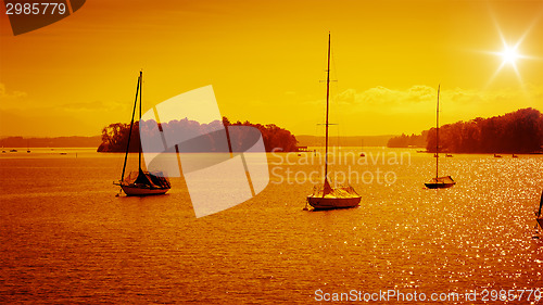 Image of rose island sunset