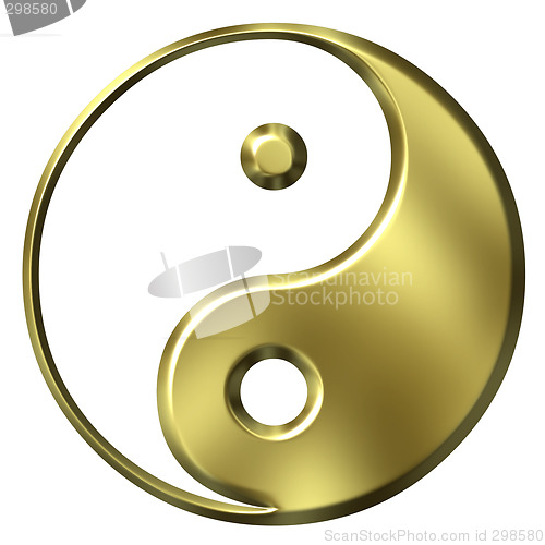 Image of 3D Golden Tao Symbol