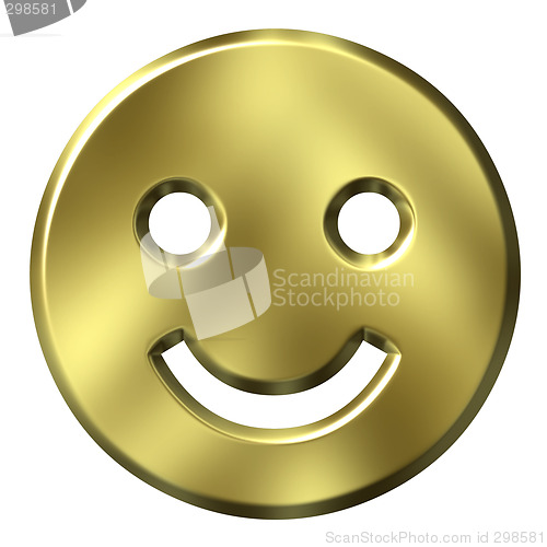 Image of 3D Golden Smiley