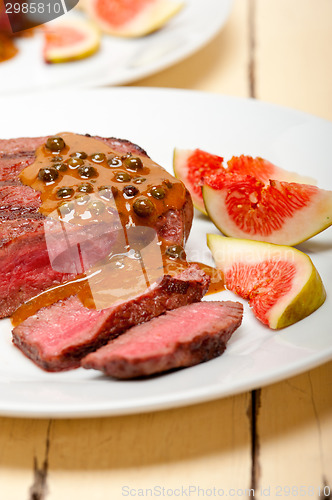 Image of green peppercorn beef filet mignon