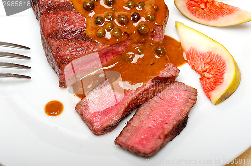 Image of green peppercorn beef filet mignon