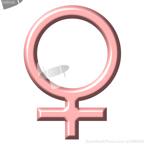 Image of 3D Pink Female Symbol