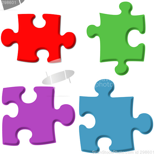 Image of 3D Puzzle Pieces