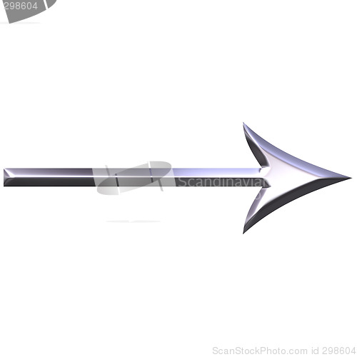 Image of 3D Silver Arrow