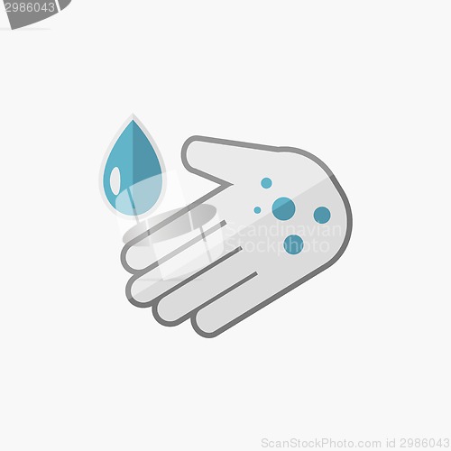 Image of Hand Washing Flat Icon