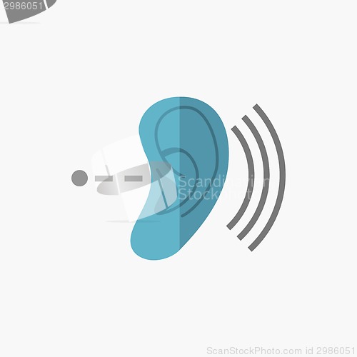 Image of Deafness Flat Icon