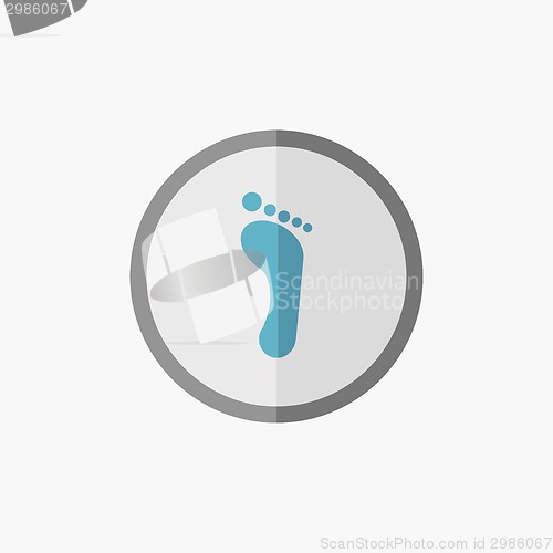 Image of Foot Flat Icon