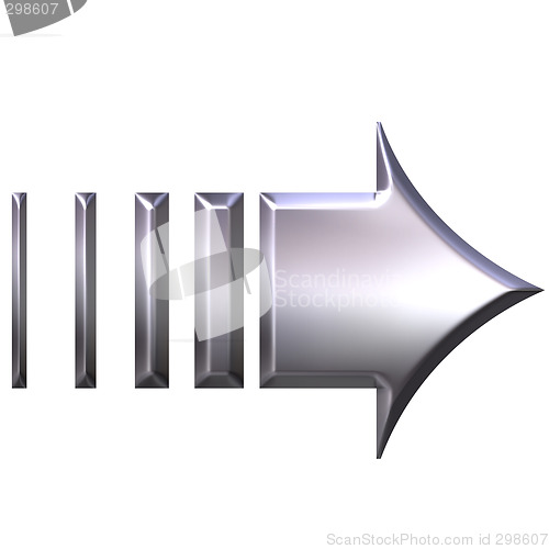 Image of 3D Silver Arrow