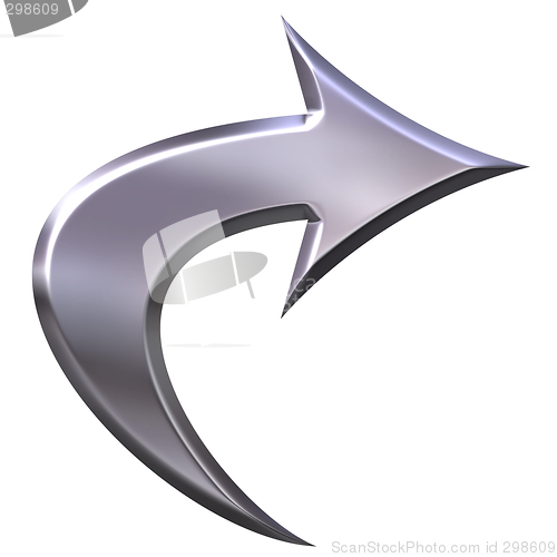 Image of 3D Silver Arrow