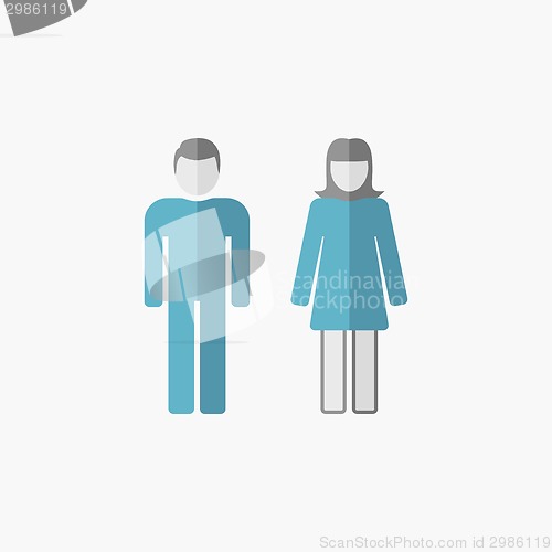 Image of Man and Woman Flat Icon