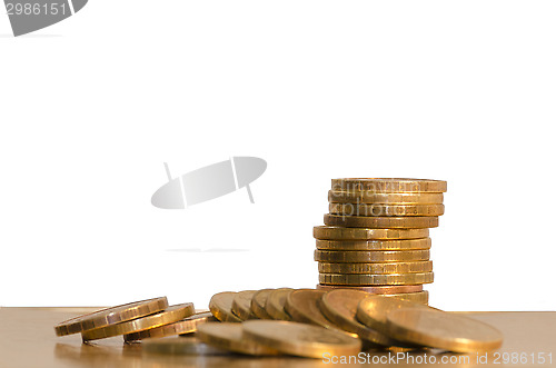 Image of Coins on a white background