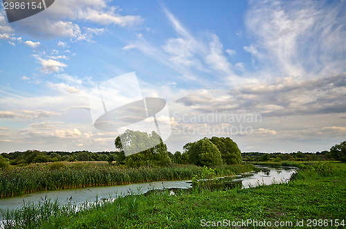 Image of Summer landscape with a river