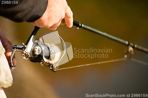 Image of Spinning in the hands of the angler 