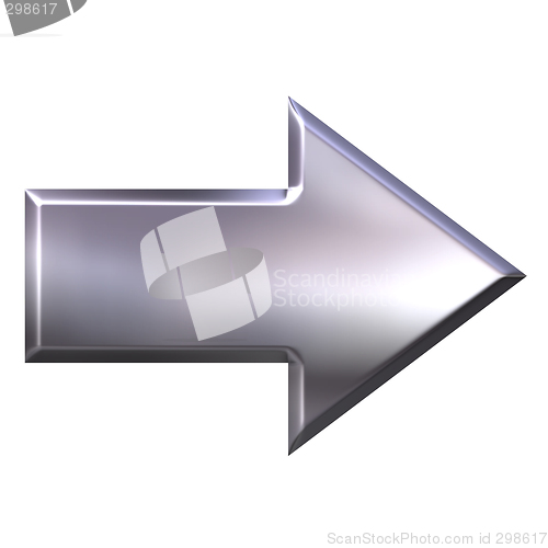 Image of 3D Silver Arrow