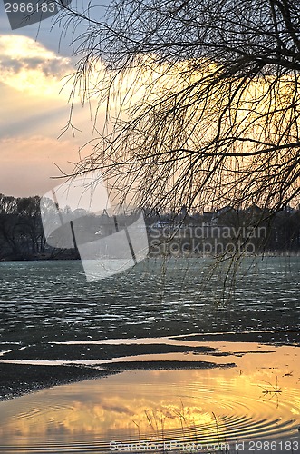 Image of Spring landscape with river