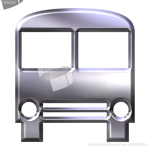 Image of 3D Silver Bus