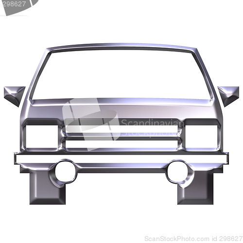 Image of 3D Silver Car
