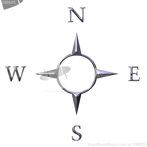 Image of 3D Silver Compass