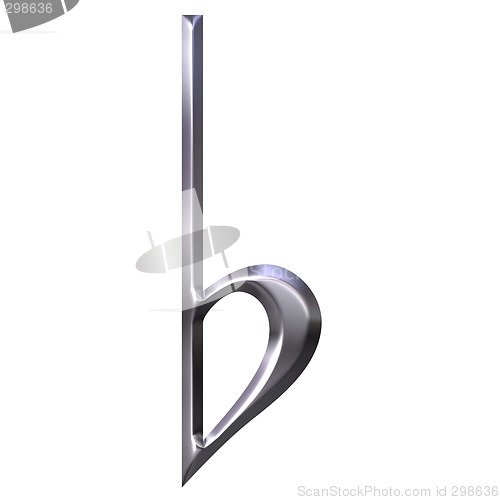 Image of 3D Silver Flat Symbol