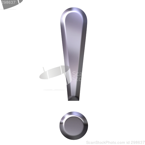 Image of 3D Silver Exclamation Mark