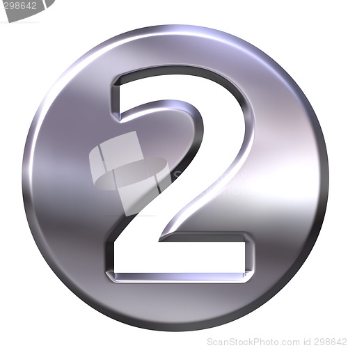 Image of 3D Silver Framed Number 2