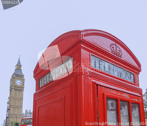 Image of London telephone box