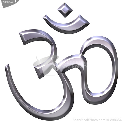 Image of 3D Silver Hinduism Symbol