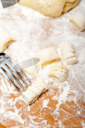 Image of making fresh Italian potato gnocchi