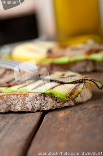 Image of grilled vegetables on bread