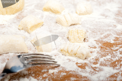 Image of making fresh Italian potato gnocchi