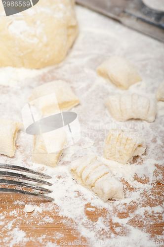 Image of making fresh Italian potato gnocchi