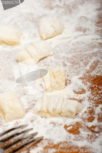 Image of making fresh Italian potato gnocchi