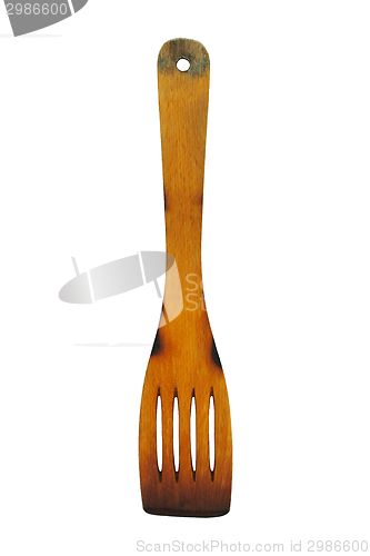 Image of Old wooden kitchen utensil