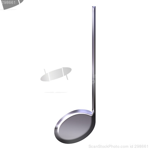 Image of 3D Silver Quarter Note