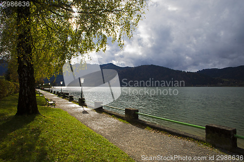 Image of Bavarian lake Schliersee in autumn