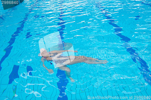 Image of help and rescue on swimming pool