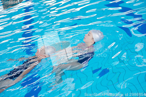 Image of help and rescue on swimming pool